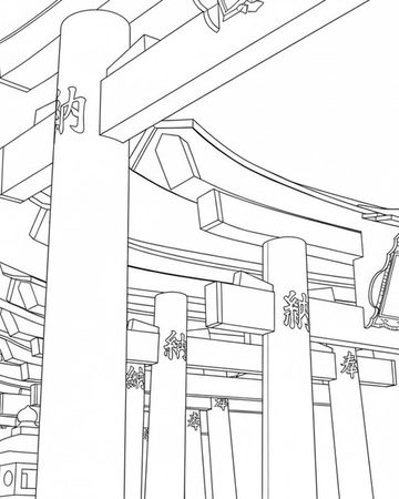 The same scene, drawn as black-and-white line art.